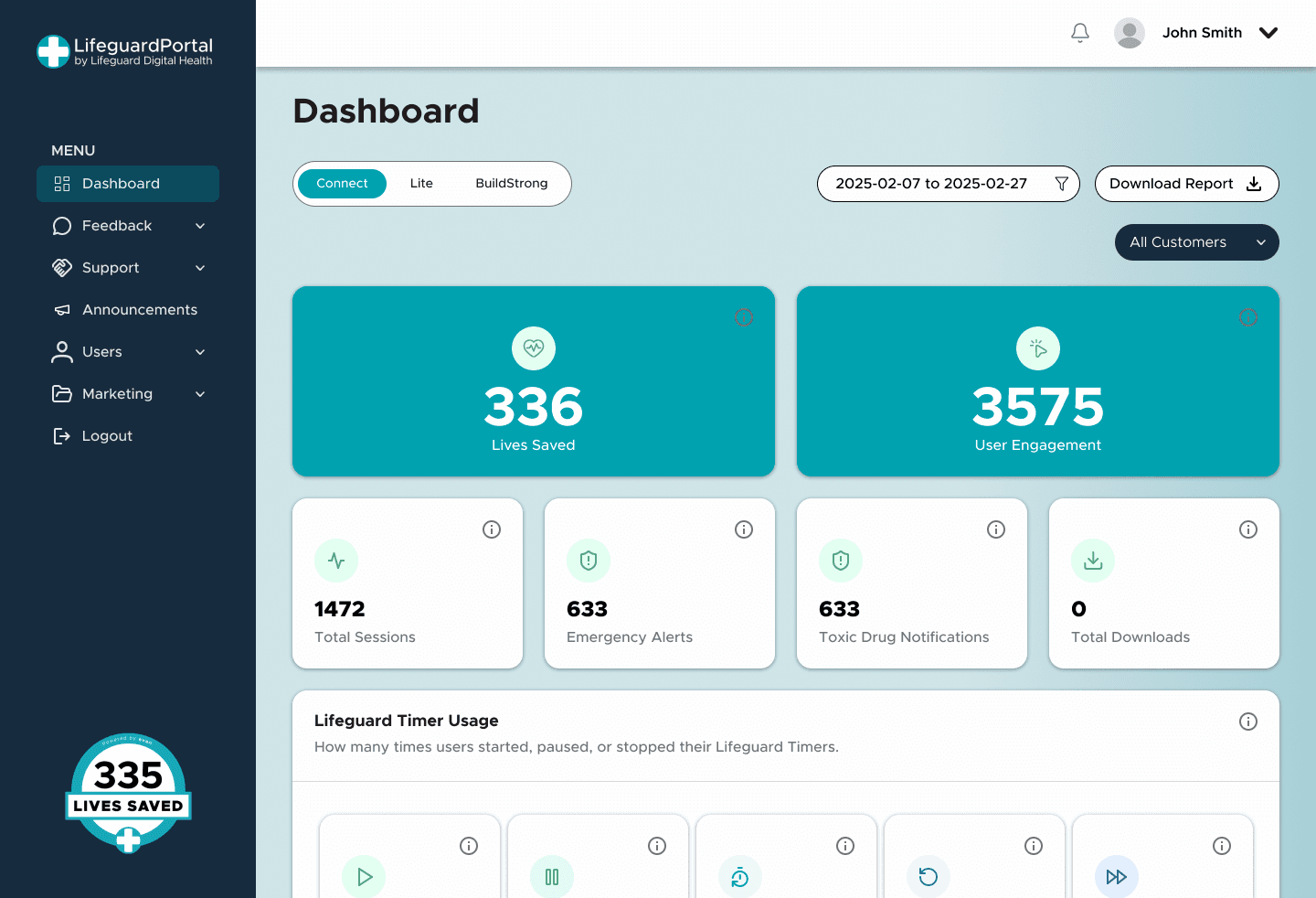 Portal dashboard preview